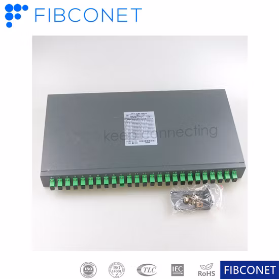 El panel de remiendo de la fibra óptica del marco de distribución de la fibra del soporte de estante del Sc del puerto de FTTH ODF 48