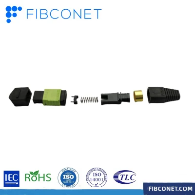 Conector de la fibra óptica de los conectores Om3 Om4 MTP/MPO del tubo de la fibra del conector de la fregona MPO de FTTH